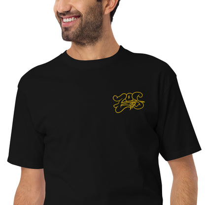 zos yellow embroidery classic tee